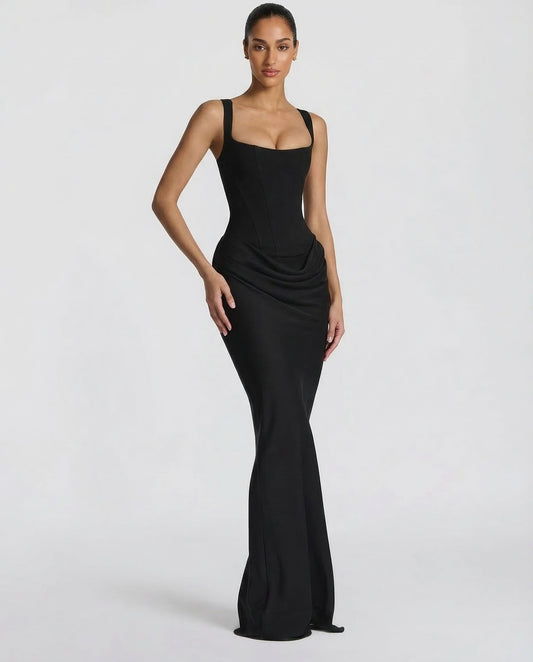Sukienka Eva Hourglass Maxi w kolorze czarnym