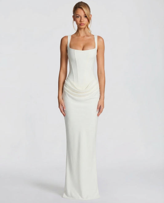 Sukienka maxi Eva Hourglass w kolorze białym