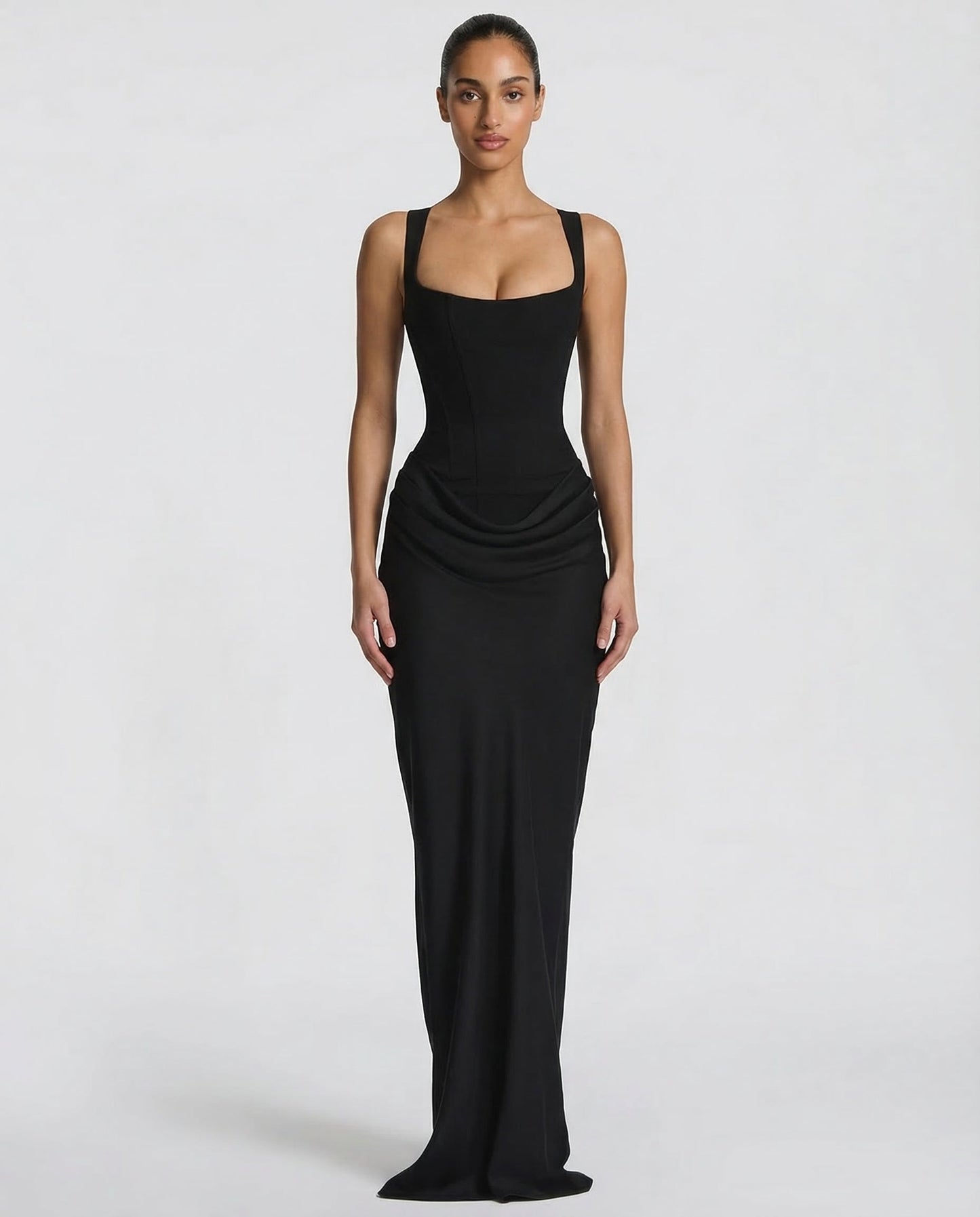 Sukienka Eva Hourglass Maxi w kolorze czarnym