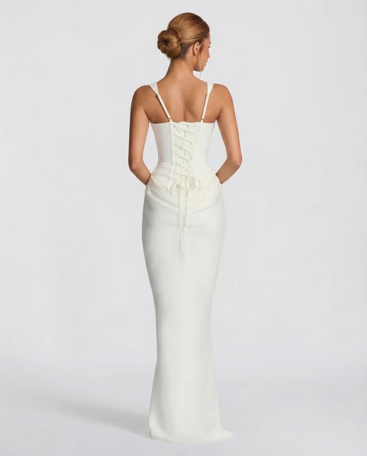 Sukienka maxi Eva Hourglass w kolorze białym