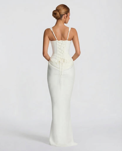 Sukienka maxi Eva Hourglass w kolorze białym