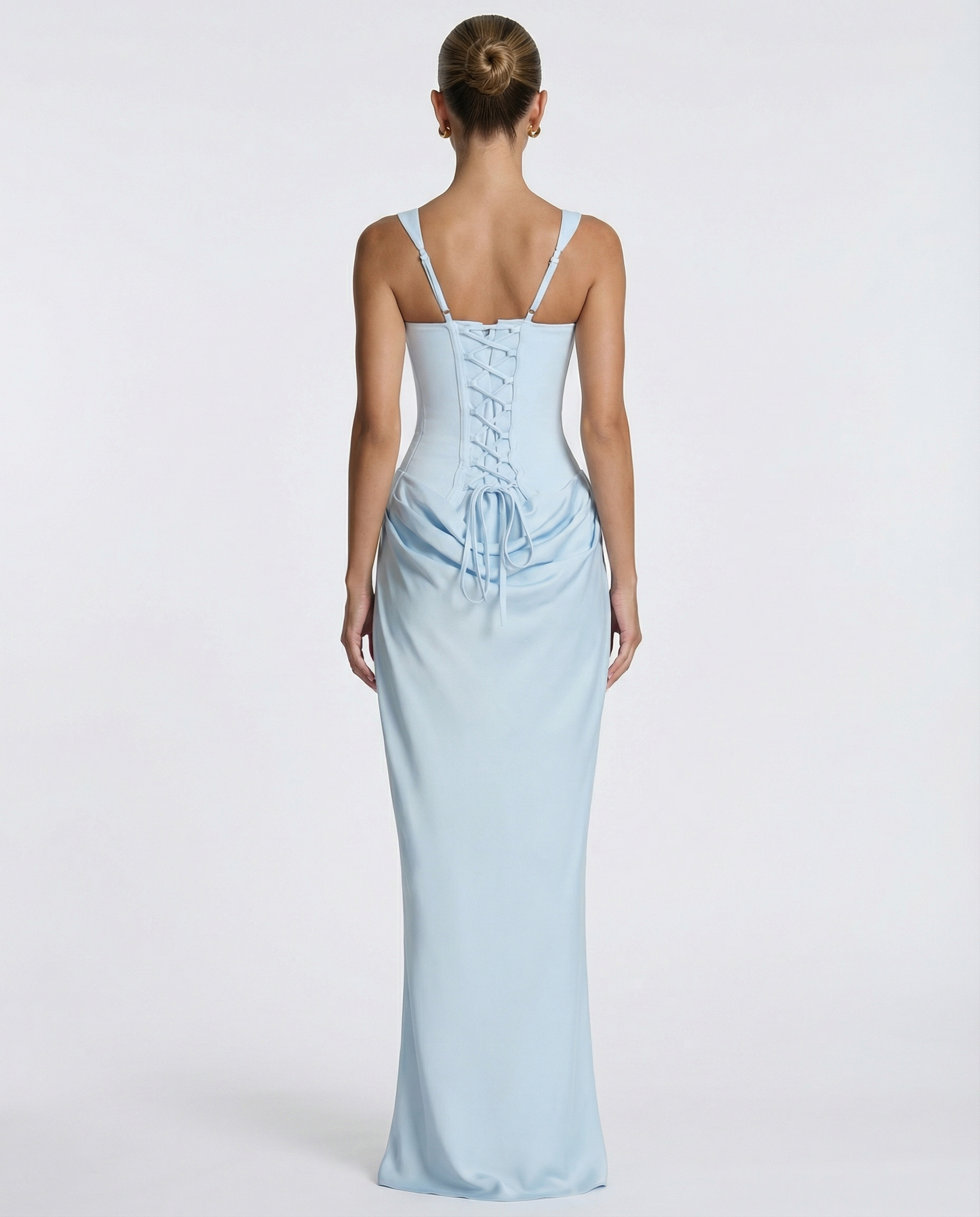 Sukienka maxi Eva Hourglass w kolorze jasnoniebieskim