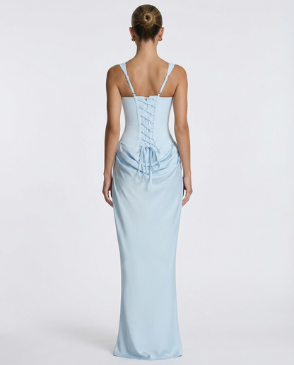 Sukienka maxi Eva Hourglass w kolorze jasnoniebieskim