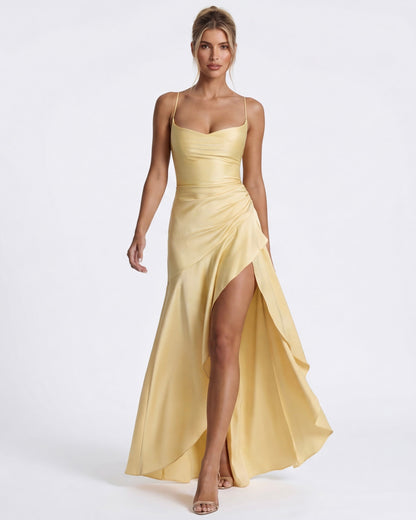 Sukienka maxi Muse Gown w kolorze żółtym